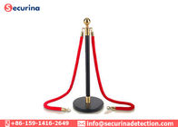 Stainless Steel Crowd Control Stanchions And Ropes Airport Pole Stanchion Velvet Rope Barrier