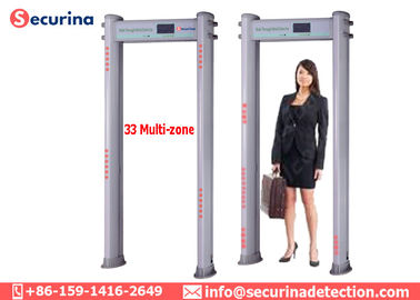 Elliptic Column Door Frame Security Check Equipment , Walk Through Metal Detector